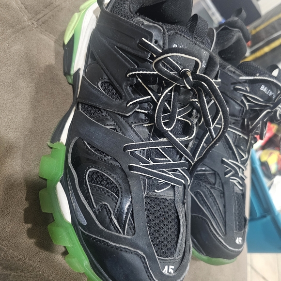 Balenciaga Black and Green Men\'s Athletic Sneakers main image 14